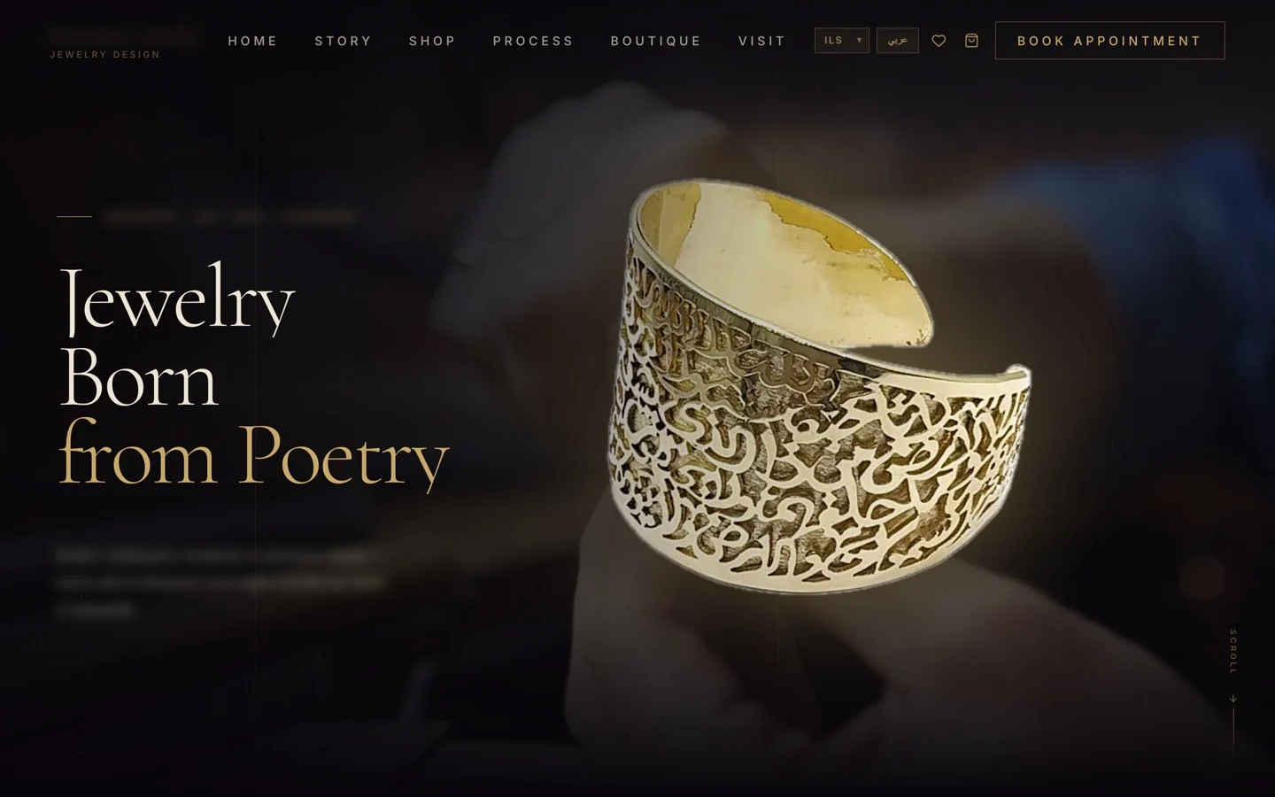 The website we built for a jewelry shop